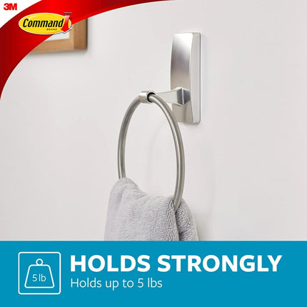 Command Towel Ring [Removable]: 1 Ring (Satin Nickel)