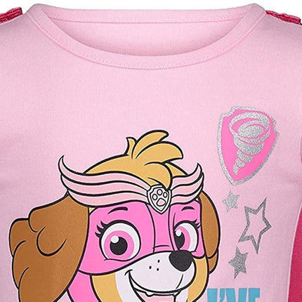 Paw Patrol Skye Toddler Girls 4 Piece Costume Set: T-Shirt Skirt Mask Cape Tulle Tutu Pink 4T