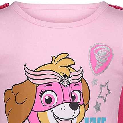 Paw Patrol Skye Toddler Girls 4 Piece Costume Set: T-Shirt Skirt Mask Cape Tulle Tutu Pink 4T