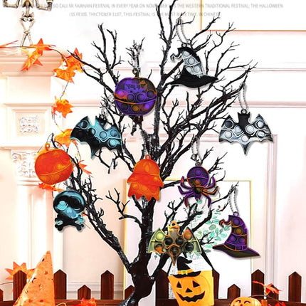 GooKit 36 Pack Halloween Mini Pop Push It Keychain Fidget Toys, Halloween Decorations Mini Pop Push It Bubble Fidget Sensory Toys, Halloween Stuffers, for Kids
