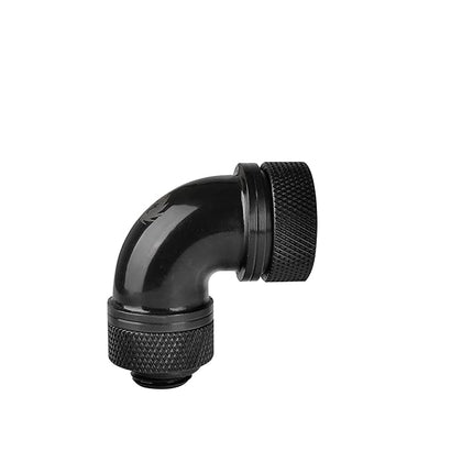 Thermaltake Pacific G1/4 PETG Tube 90-Degree Compression 16 mm OD Fitting - Black