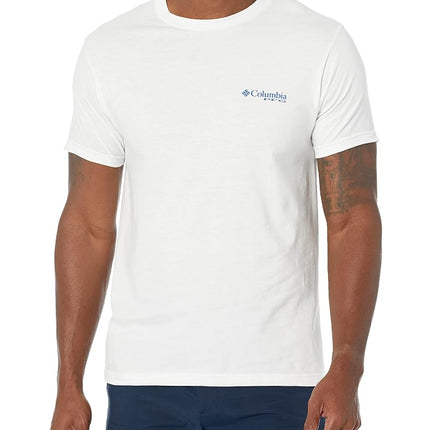 Columbia Men's PFG Graphic T-Shirt, White/Triangle