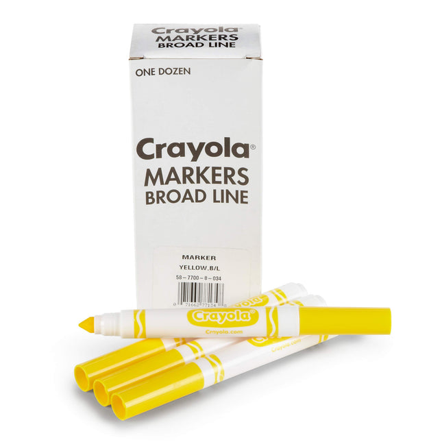 Crayola 12 Count Original Bulk Markers, Yellow