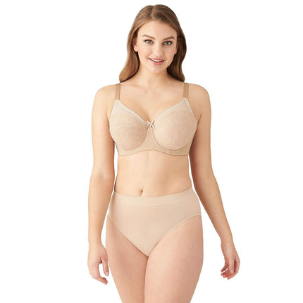 Wacoal Women's Retro Chic Full Figure Underwire Bra, Toast, 38 E
