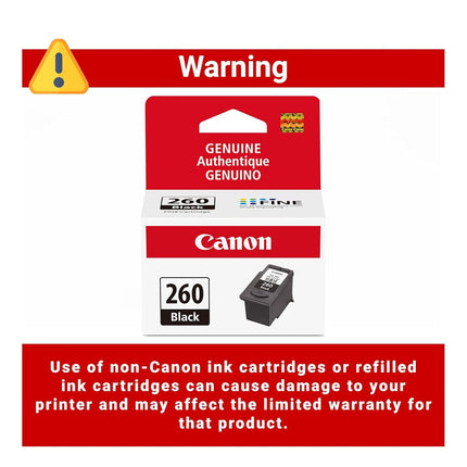 Canon PG-260 Genuine Black Ink Cartridge, Compatible with TS5320/6420/6420a,TR7020/7020a