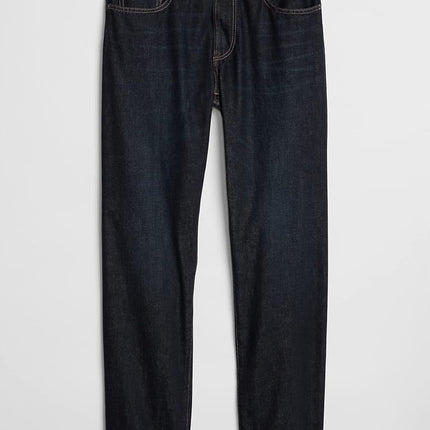 GAP Men's Straight Fit Denim Jeans, Dark Wash, 40W x 32L