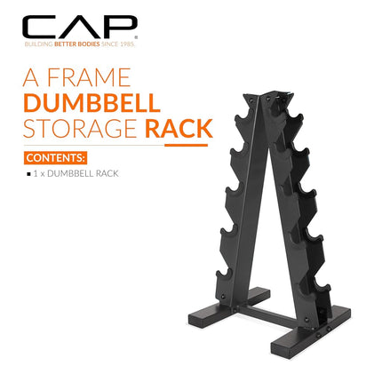 Cap Barbell A-Frame Dumbbell Weight Rack, Carbon