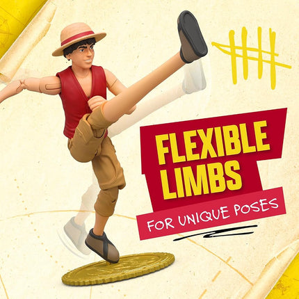 One Piece Monkey D. Luffy 6″ (15 cm) Action Figure with 6 Accessories
