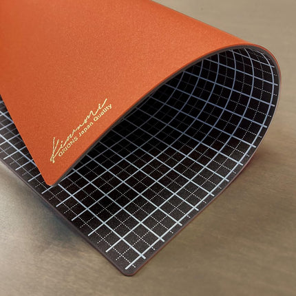 Kyoei WMS-A4-RBC Plastic Underlay Writing Mat, A4+, Brown & Camel