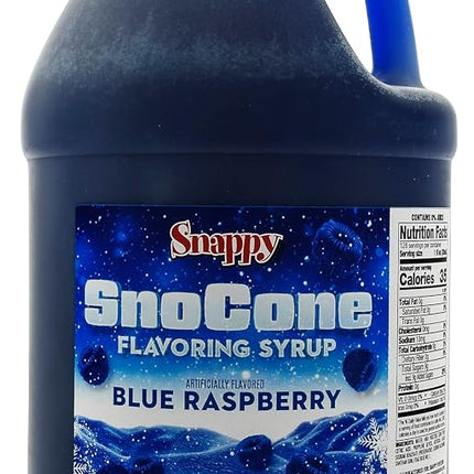 Snappy Blue Raspberry SNO Cone Syrup, 1 Gallon