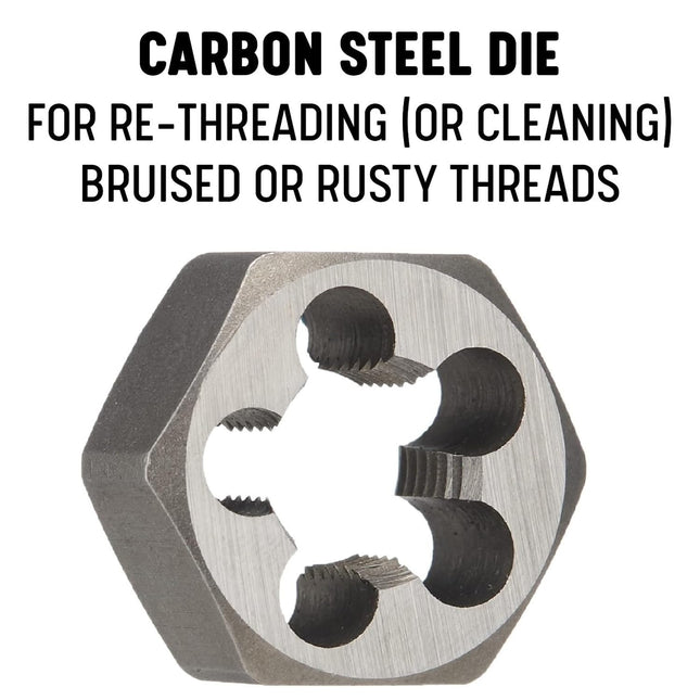 Drill America 7/8"-24 Carbon Steel Hex Die, DWT Series