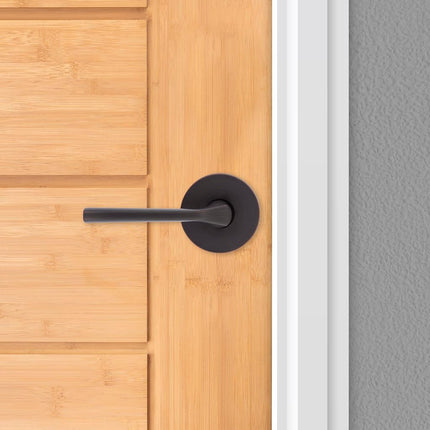 Kwikset Lisbon Interior Passage Door Handle, Round Lever for Closet and Hallway Doors, Reversible Non-Locking Handle Lever, Venetian Bronze, with Microban Protection