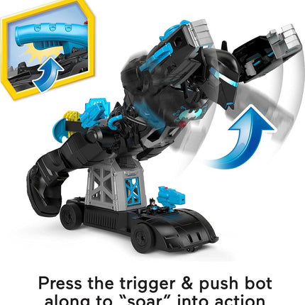 Fisher Price Imaginext DC Super Friends Batman Playset Bat-Tech Batbot 2-Ft-Tall Robot with Lights Sounds & 11 Play Pieces for Ages 3+ Years, GWT23