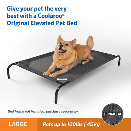 Coolaroo The Original Elevated Pet Bed Replacement Cover, Large Gunmetal (471408)