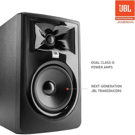 JBL Professional 305P MkII 5-Inch 2-Way Powered, Active Monitor Speakers for Near Field Music Production, Studio Monitor, Desktop Computer, Hi-Fi Audio. Sold as Pair, Black