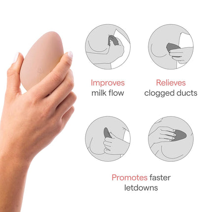 Munchkin� Milkmakers� Warm Touch Breastfeeding Lactation Massager with Heat and Vibration, Award Winning, Dusty Rose