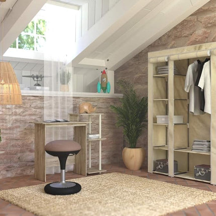 Furinno Efficient Home Laptop Notebook Computer Desk, Study Desk, Writing Desk, Sonoma Oak/White