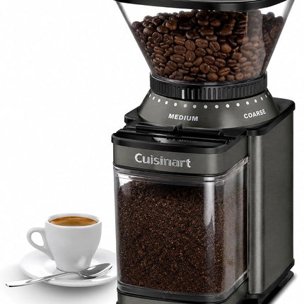CUISINART Coffee Grinder, Electric Burr One-Touch Automatic Grinder with18-Position Grind Selector, Stainless Steel, DBM-8BKSP1, Black