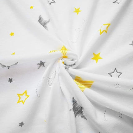 American Baby Company 100% Natural Cotton Fitted Pack and Play Sheet 39" x 27" - Soft & Breathable Pack N Play Sheet for Playpen, Playard & Mini Crib Mattress, Golden Yellow Star, for Boys & Girls