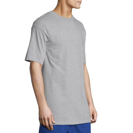 Hanes Men's Size Beefy Short Sleeve Tee Value Pack (2-Pack) (Availble in Tall), Light Steel, Large Tall