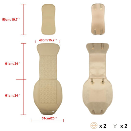 Black Panther Car Seat Cover, Luxury Car Protector, Anti-Slip Driver Seat Cover with Partial Backrest Coverage (Middle Part Only) (1 Piece, Beige)