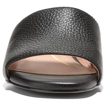 Cole Haan Women's Calli Single Band Sandal Flat, Black Leather, 4.5 UK