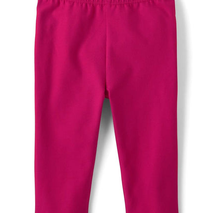 The Children's Place Baby Girls' and Newborn Knit Pull on Pants, Daisy/Pink Ruffle 2-Pack, 18-24 Months