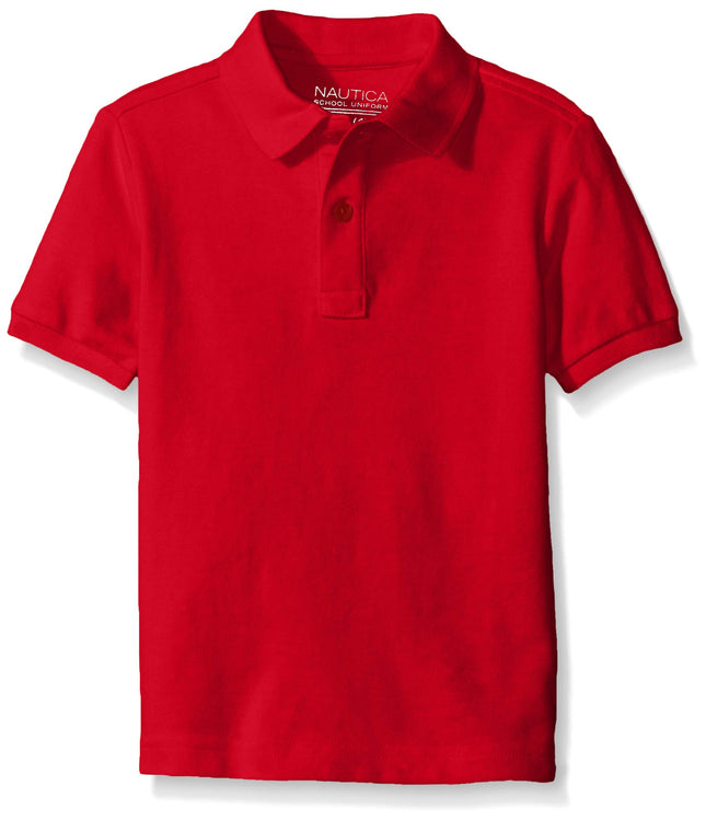 Nautica Boys' School Uniform Short Sleeve Polo Shi