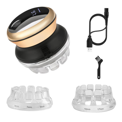 KEMEI 887 Cordless Automatic Self-Haircut Clipper for Men, Gold