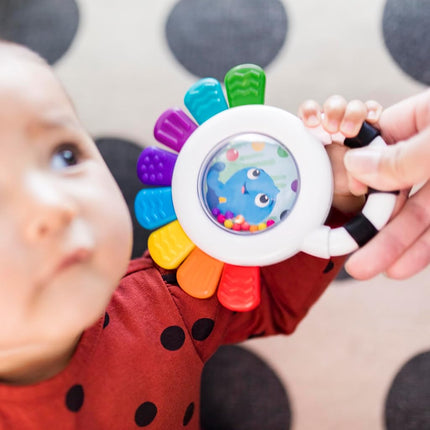 Baby Einstein, Outstanding Opus The Octopus, Sensory Rattle and Teether Multi-Use Toy, BPA Free and Chillable, 3 Months and up, 1pk