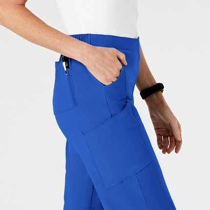 WonderWink Petite Women's Flat Front Cargo Pant, Royal, X-Small Tall