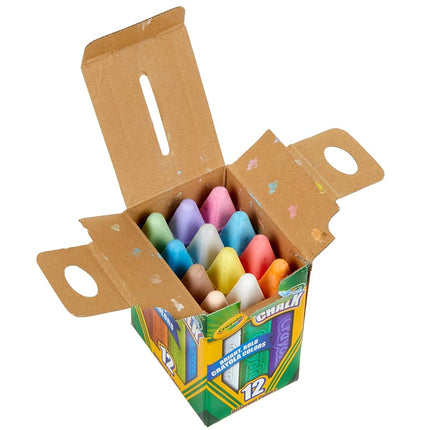 CRAYOLA Outdoor Chalk - Assorted Colours (Pack of 12) | Perfect for Drawing on the Pavement or Patio - Easily Washes Away with Water! | For Ages 4+