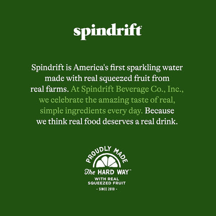 Spindrift Sparkling Water, Lime Flavored, Made with Real Squeezed Fruit, 12 Fl Oz Cans, Pack of 24 (Only 4 Calories per Can)