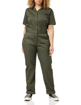 Dickies Women's Short Sleeve Flex Coverall, Moss, 