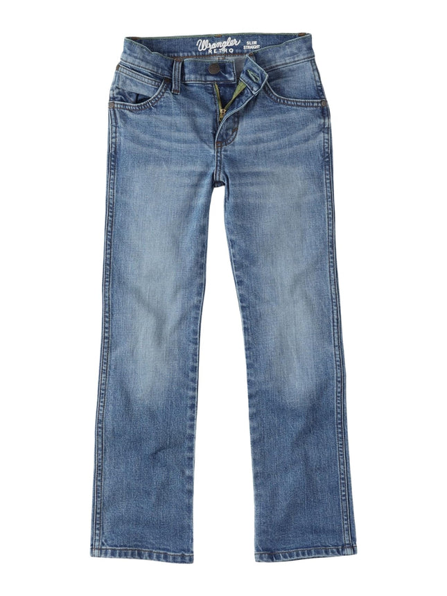 Wrangler Boys' Retro Slim Fit Straight Leg Jean, R