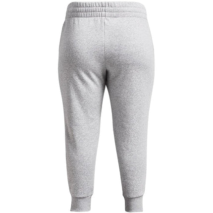Under Armour Womens Rival Fleece Joggers Mod Gray/White XXL