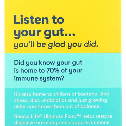 Renew Life Adult Probiotic - Ultimate Flora Probiotic Extra Care, Probiotic Supplement - 200 Billion - 7 Day Program,7 Count (Pack of 1)