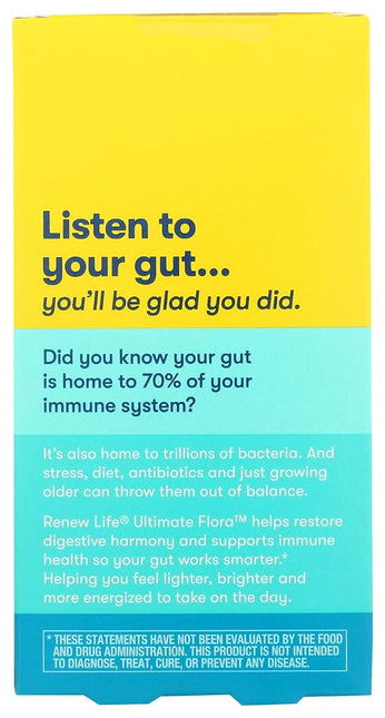 Renew Life Adult Probiotic - Ultimate Flora Probiotic Extra Care, Probiotic Supplement - 200 Billion - 7 Day Program,7 Count (Pack of 1)