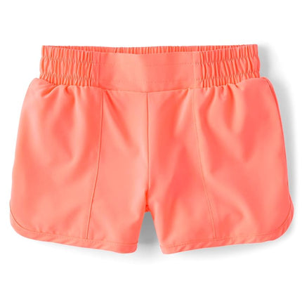 The Children's Place Girls' Active Pull on Stretchy Waistband Flowy Short, Coral Rocket, XX-Large
