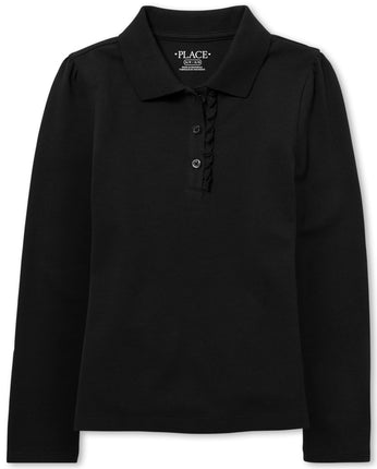 The Children's Place Girls' Uniform Long Sleeve Ru