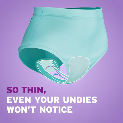 Poise Ultra Thin Incontinence Pads for Women, Moderate Absorbency, Regular Length, 144 Count (3 Packs of 48) (Packaging May Vary)