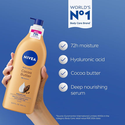 Cocoa Butter Body Lotion by Nivea for Unisex - 16.9 oz Body Lotion