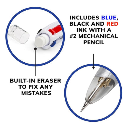 Bic 4-Color 3+1 Ballpoint Pen and Pencil, Medium Point (1.0 mm), 0.7mm Lead, Assorted Inks, 1-Count