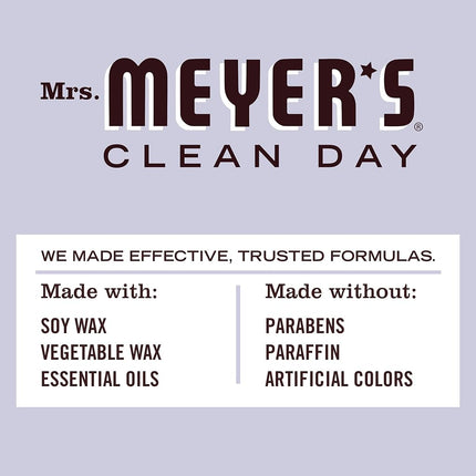 Mrs. Meyer's Soy Tin Candle, 12 Hour Burn Time, Made with Soy Wax and Essential Oils, Lavender, 2.9 oz