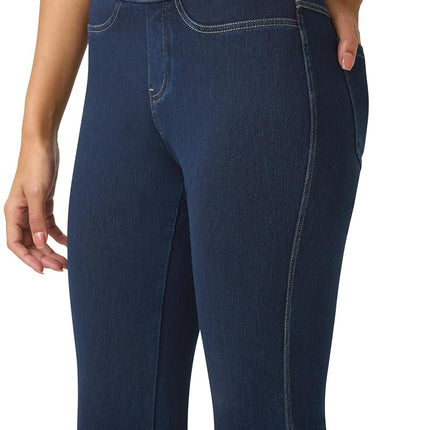 Legging en jean classique No Nonsense pour femme, Jegging pour femme avec de vraies poches arrière, Jean extensible taille haute, Denim foncé, 2X