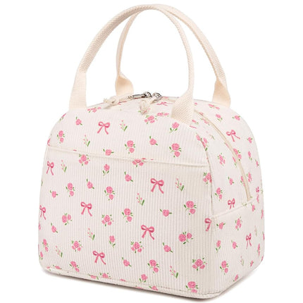 Bluboon Lunch Bag for Women Men Cute Corduroy Lunc