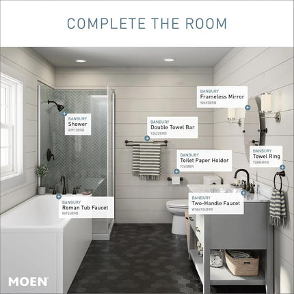 Moen 82910BRB Single Handle Posi-Temp Tub and Shower Valve Trim, Mediterranean Bronze