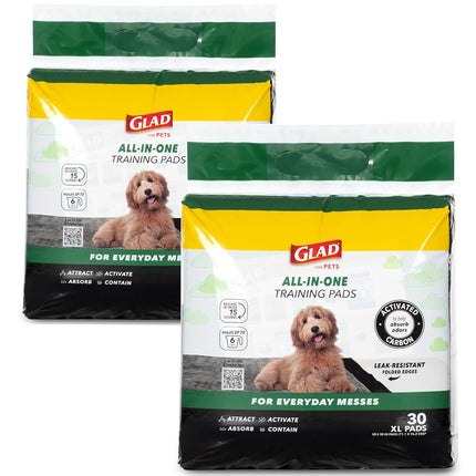 Glad for Pets Black Charcoal Puppy Pads | Puppy Potty Training Pads That Absorb & NEUTRALIZE Urine Instantly | New & Improved Quality Puppy Pee Pads, 200 Count