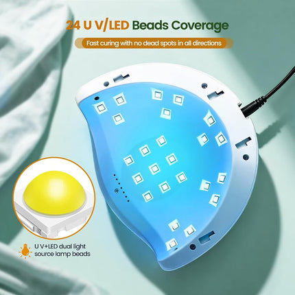 JODSONE Fast Curing U V LED Nail Dryer with 4 Timers Auto Sensor Nail Lamp Green