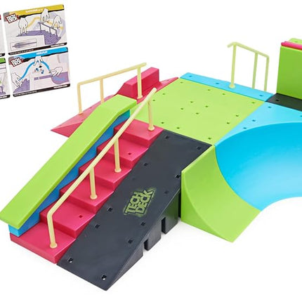 Tech Deck Neon Mega Park X-Connect Creator Skatepark Ramp Set